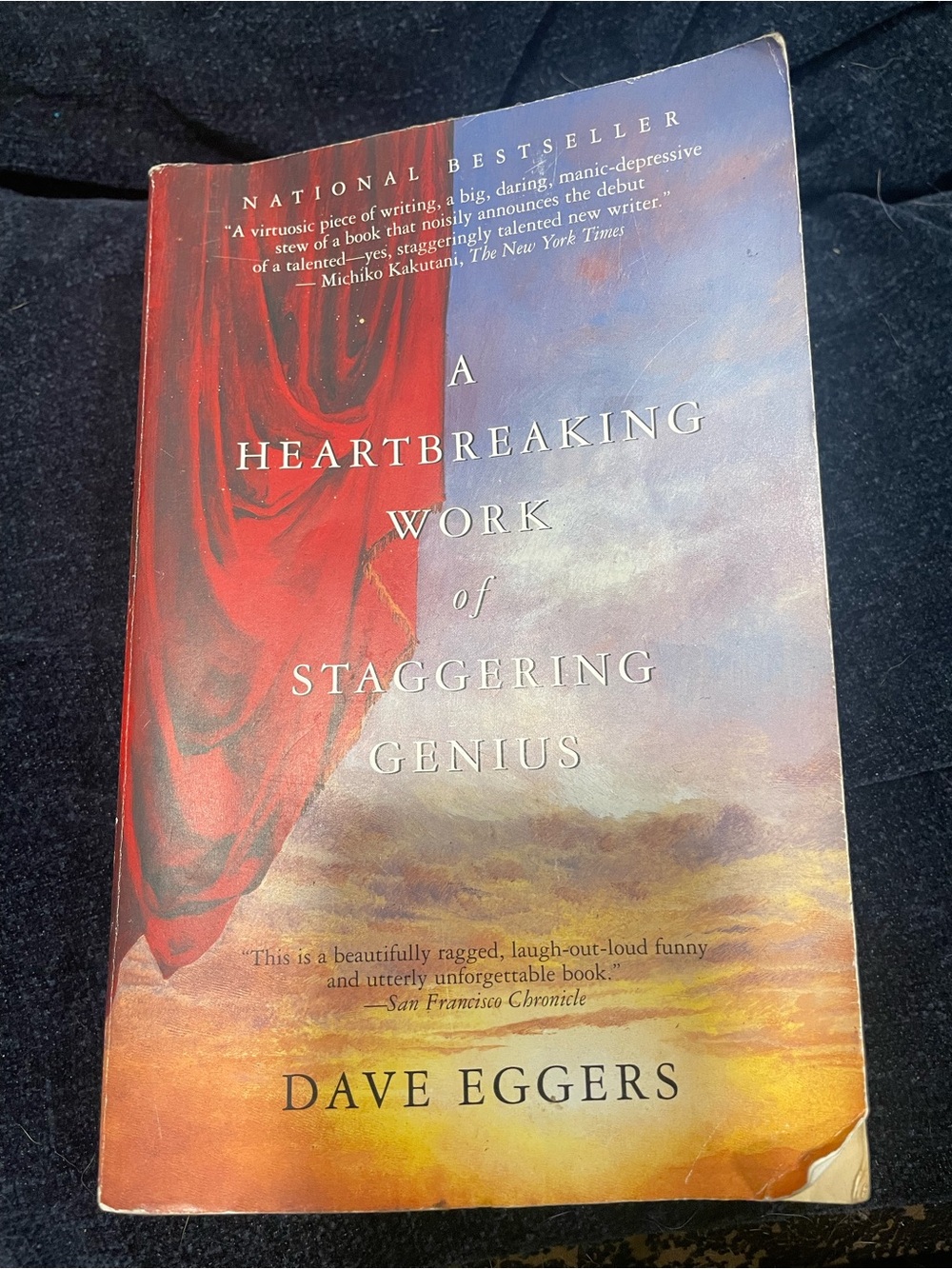 'A Heartbreaking Work of Staggering Genius' Paperback - Red/Orange Cover